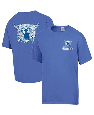 Men's Comfortwash Royal Distressed Kentucky Wildcats Vintage-Like Logo T-Shirt