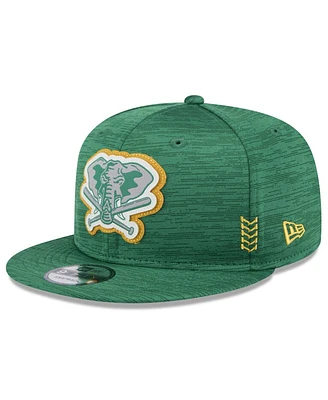 Men's New Era Green Oakland Athletics 2024 Clubhouse 9FIFTY Snapback Hat