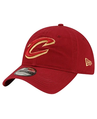 Men's New Era Wine Cleveland Cavaliers Team 2.0 9TWENTY Adjustable Hat