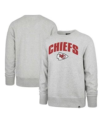 Men's '47 Brand Gray Kansas City Chiefs Headline Pullover Sweatshirt