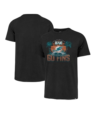 Men's '47 Brand Black Distressed Miami Dolphins Regional Franklin T-shirt