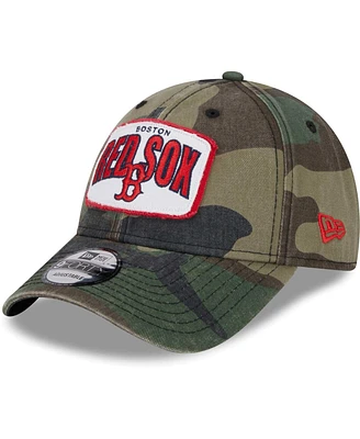 Men's New Era Camo Boston Red Sox Gameday 9FORTY Adjustable Hat