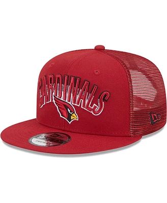 Men's New Era Cardinal Arizona Cardinals Grade Trucker 9FIFTY Snapback Hat