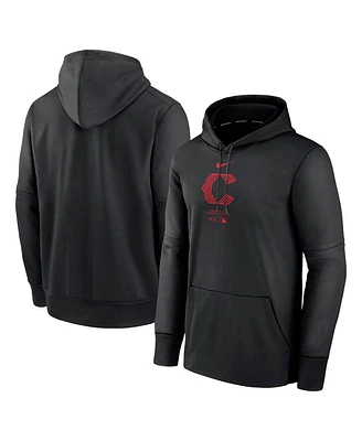 Men's Nike Black Cincinnati Reds City Connect Practice Performance Pullover Hoodie