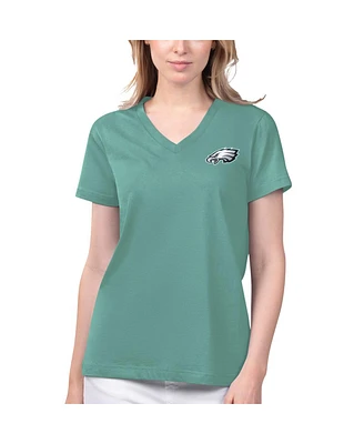 Women's Margaritaville Green Philadelphia Eagles Game Time V-Neck T-shirt