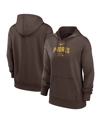 Women's Nike Brown San Diego Padres Authentic Collection Performance Pullover Hoodie