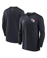 Men's Nike Black Cleveland Guardians Authentic Collection Game Time Performance Quarter-Zip Top