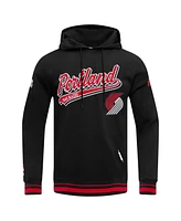 Men's Pro Standard Black Portland Trail Blazers Script Tail Pullover Hoodie