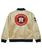 Men's Mitchell & Ness Gold Houston Astros Og 2.0 Lightweight Satin Full-Zip Jacket