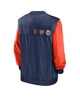 Men's Nike White, Navy Detroit Tigers Rewind Warmup V-Neck Pullover Jacket