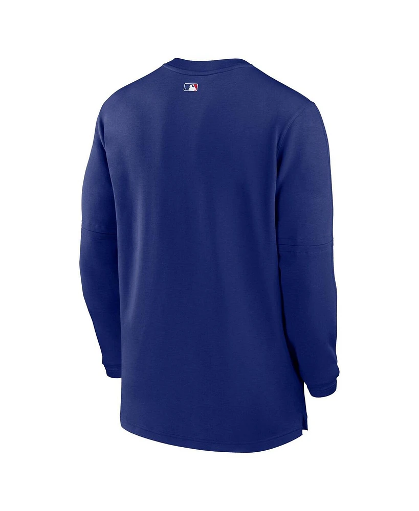 Men's Nike Royal Texas Rangers Authentic Collection Game Time Performance Quarter-Zip Top