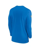 Men's Nike Powder Blue Los Angeles Chargers Sideline Coach Performance Long Sleeve T-shirt