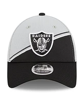 Men's New Era Gray, Black Las Vegas Raiders 2023 Sideline 9FORTY Adjustable Hat