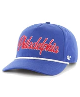 Men's '47 Brand Royal Philadelphia 76ers Overhand Logo Hitch Adjustable Hat