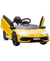 Aosom Lamborghini Licensed Kids Ride on Car with Easy Transport, Red