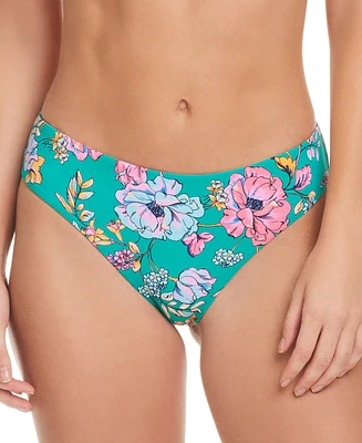 Jessica Simpson Women's Floral-Print Hipster Bikini Bottom