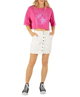 Hurley Juniors' Tracy Button-Front Mini Skirt