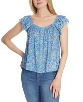 Jessica Simpson Women's Violetta Flutter-Sleeve Top