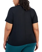 Id Ideology Plus Active Solid Twist-Front Top, Created for Macy's