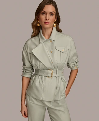 Donna Karan Women's Belted Cotton Utility Jacket