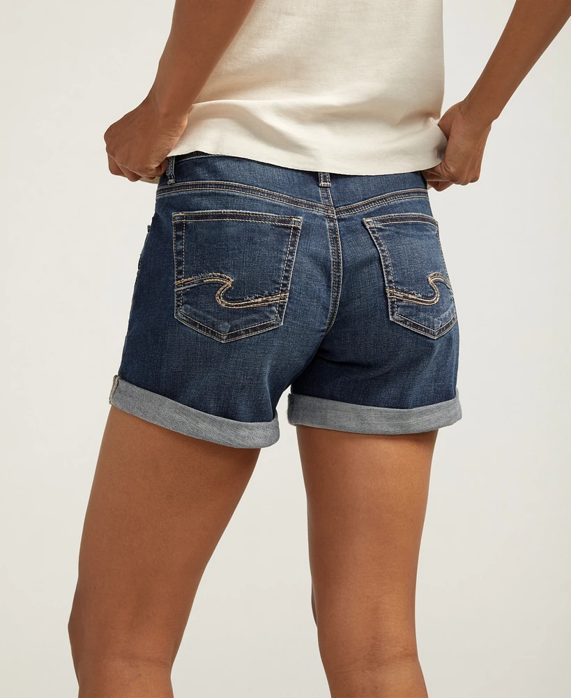 Silver Jeans Co. Women's Boyfriend Mid Rise Shorts
