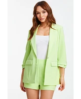 Quiz Women's Ruched Sleeve Tailored Blazer