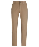 Boss by Hugo Boss Men's Honeycomb-Structured Tapered-Fit Trousers