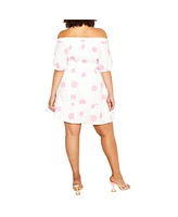 City Chic Women's June Spot Dress