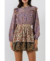 Women's Floral Multi Color Mini Dress