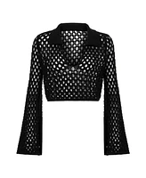 Women's Mesh Knitwear Top