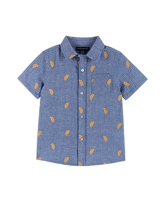 Toddler/Child Boys Seersucker Short Sleeve Buttondown Shirt