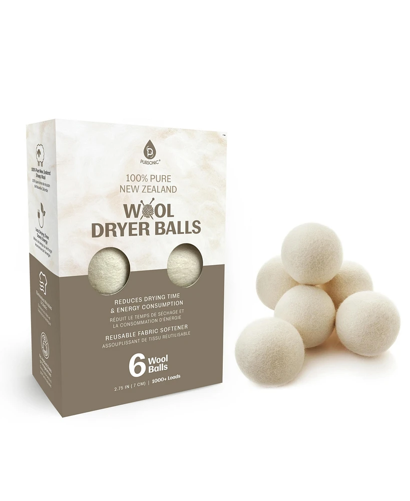 Pursonic 100% Pure New Zealand Wool Dryer Balls