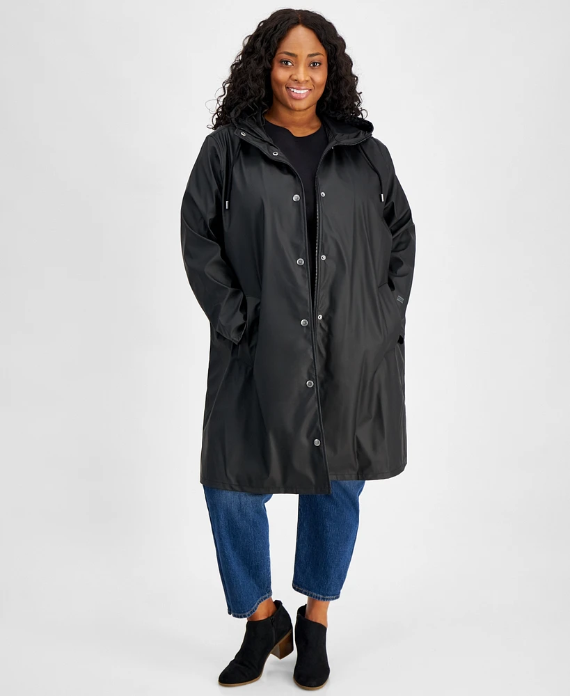 Levi's Plus Hooded Long-Sleeve Zip-Front Coat