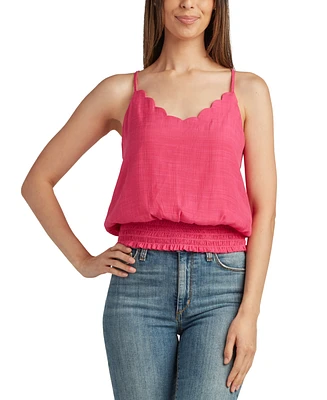 Bcx Juniors' Scallop-Edge Blouson Tank