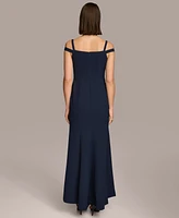 Donna Karan Women's Sweetheart-Neck Cold-Shoulder Gown
