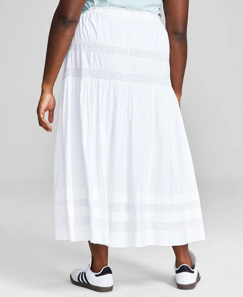 And Now This Plus Crochet Pull-On Maxi Skirt, Created for Macy's