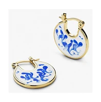 Ana Luisa Enamel Earrings - Hana Marble Blue