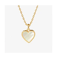 Ana Luisa Gold Heart Necklace - Laure Mother of Pearl