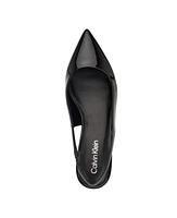 Calvin Klein Women's Dainty Pointy Toe Low Heel Slingback Pumps