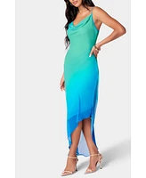 Bebe Women's Asymmetrical Ombre Dress