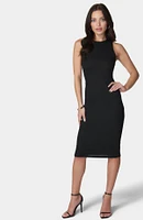 Bebe Women's High Neck Midi Sweater Rib Dress