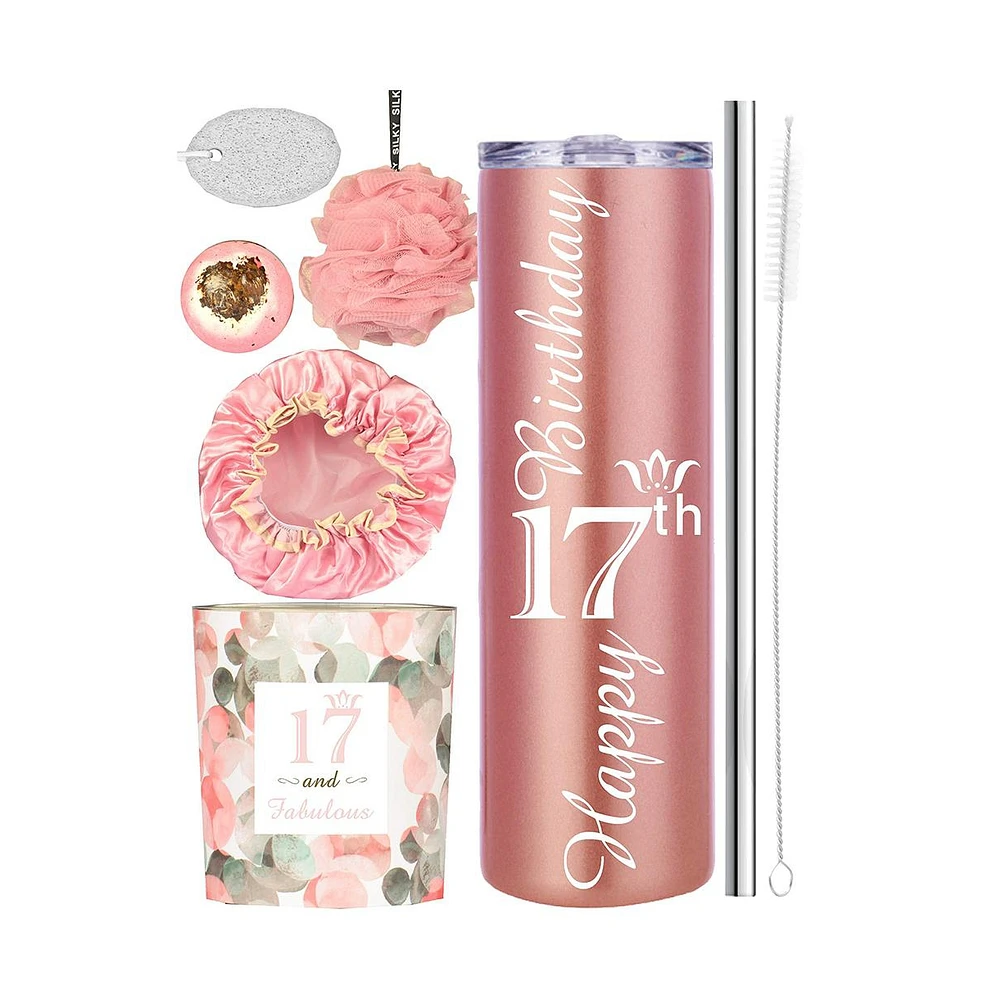 17th Birthday Gifts for Girls - Tumbler Cup, Party Supplies, and Celebration Accessories for a Memorable Milestone Birthday