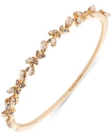 Marchesa Gold-Tone Stone Vine Leaf Bangle Bracelet