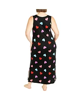 Plus Sleep Heart Maxi Dress