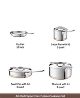 All-Clad Copper Core Cookware Set, 7 Piece