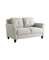 Lifestyle Solutions 56.3" Polyester Harvard Loveseat with Curved Arms