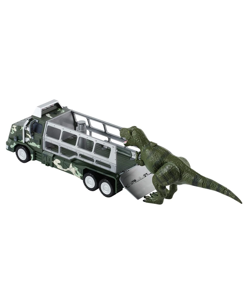Dinosaur Transport Truck and Tyrannosaurus Rex Dinosaur Playset