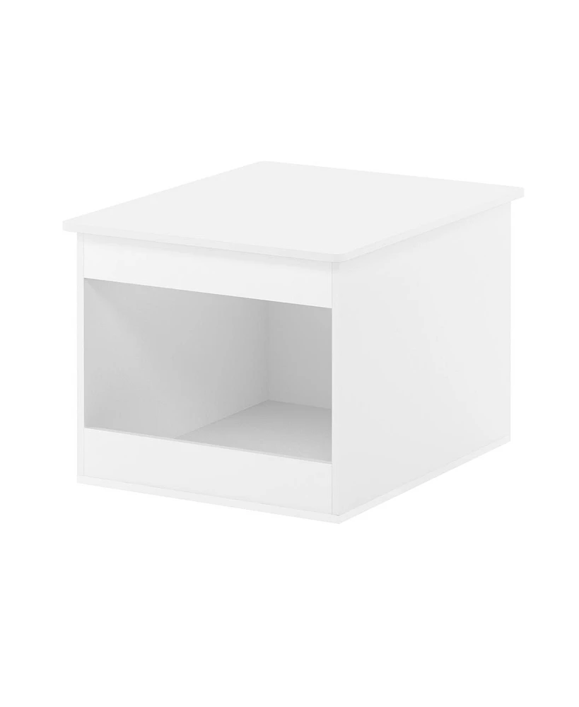 Furinno Peli Top Opening Litter Box Enclosure, Solid White