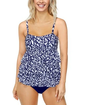 Island Escape Womens Printed Tankini Top High Waist Bikini Bottoms Created For Macys