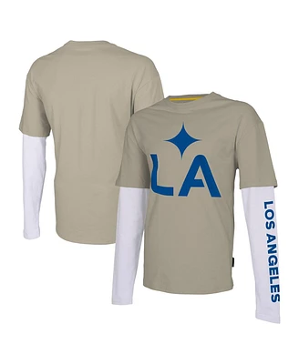 Men's Stadium Essentials Tan La Galaxy Status Long Sleeve T-shirt